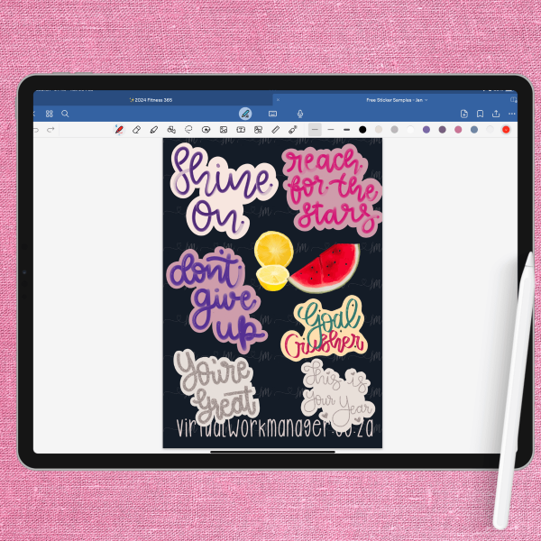 Glitter Motivational Stickers | FREE Download