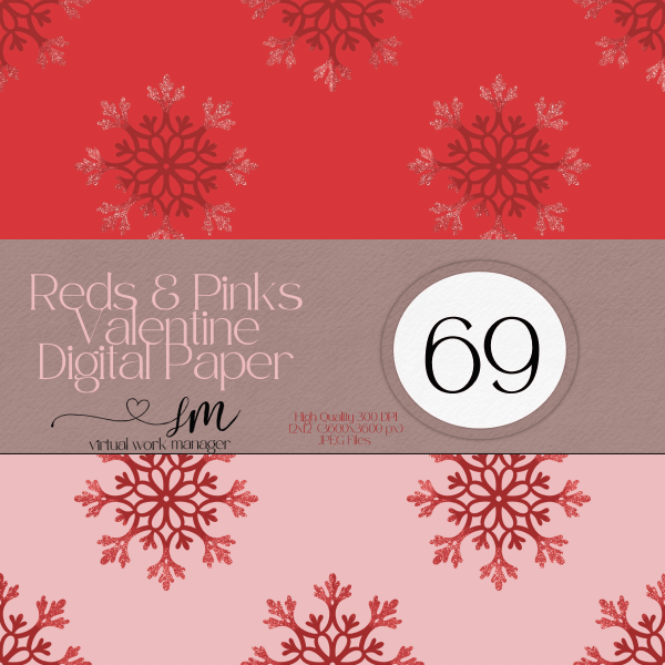 Reds & Pinks Valentine Digital Paper