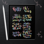 Cool Rainbow Hand-lettered Stickers