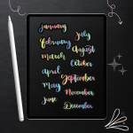 Cool Rainbow Hand-lettered Stickers