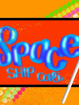 Spaceship Cali Lettering Brush