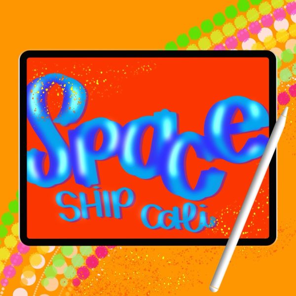 Spaceship Cali Lettering Brush